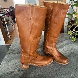Women's Frye Campus 14  Tan Leather Knee-High Boots